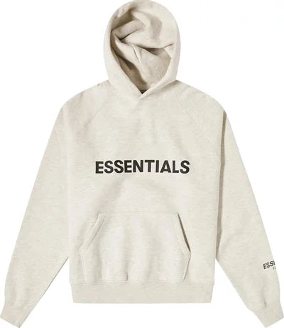 Fear of God Essentials Pullover Hoodie Applique Logo Heather Oatmeal