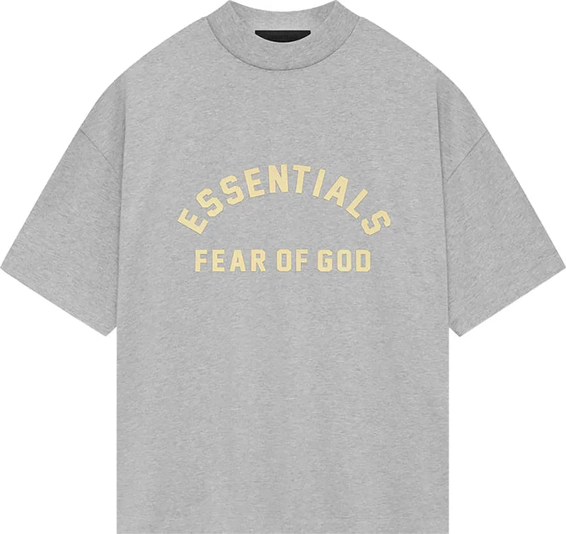 Fear of God Essentials Heavy Jersey Crewneck Tee Light Heather Grey