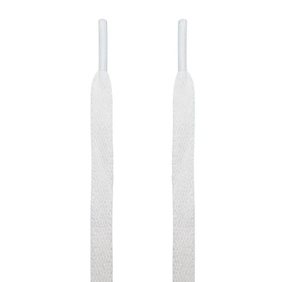 White Jordan Flat Shoelaces