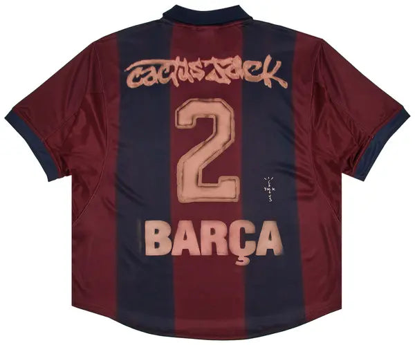 Travis Scott x Nike x FC Barcelona Retro 2000/01 Home Skeleton Jersey