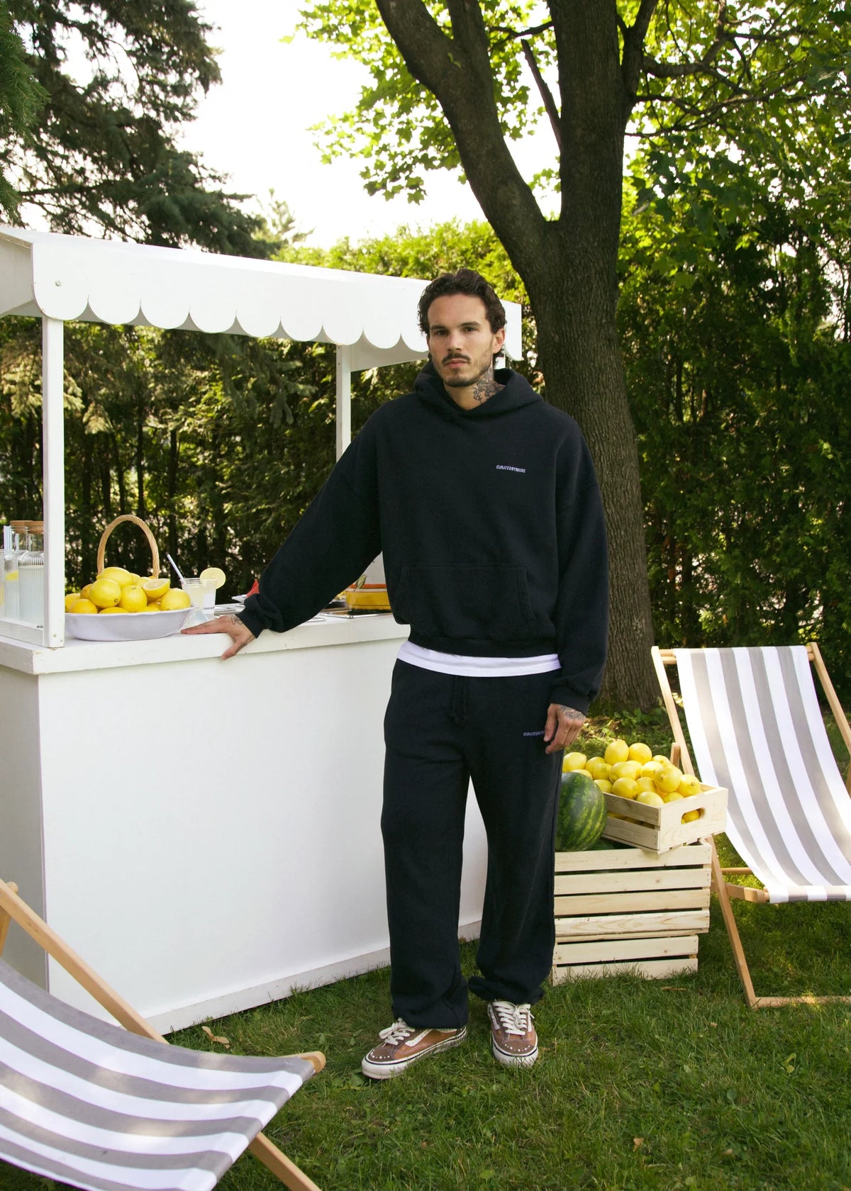 French Terry Hoodie - Blackberry
