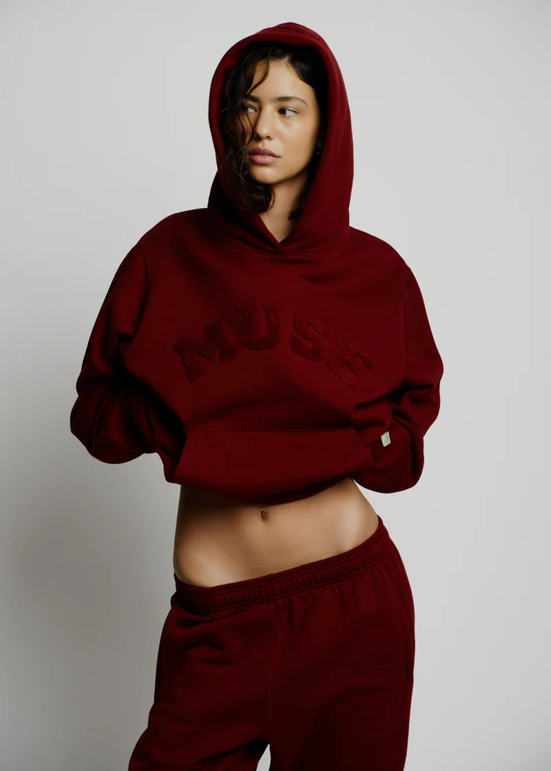 Muse Heavyweight Chenille Hoodie - Wine