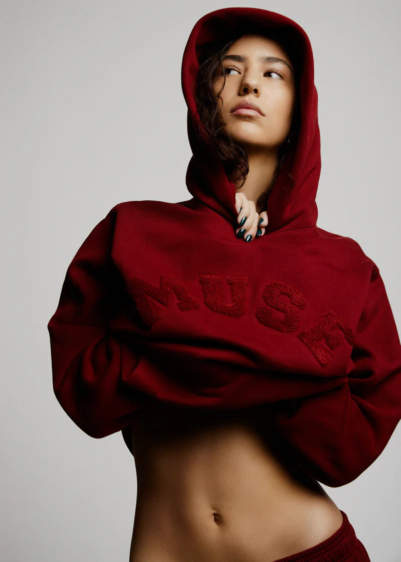 Muse Heavyweight Chenille Hoodie - Wine