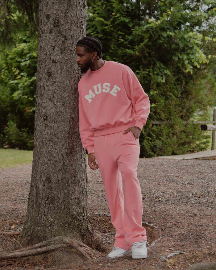 French Terry Pants - Flamingo