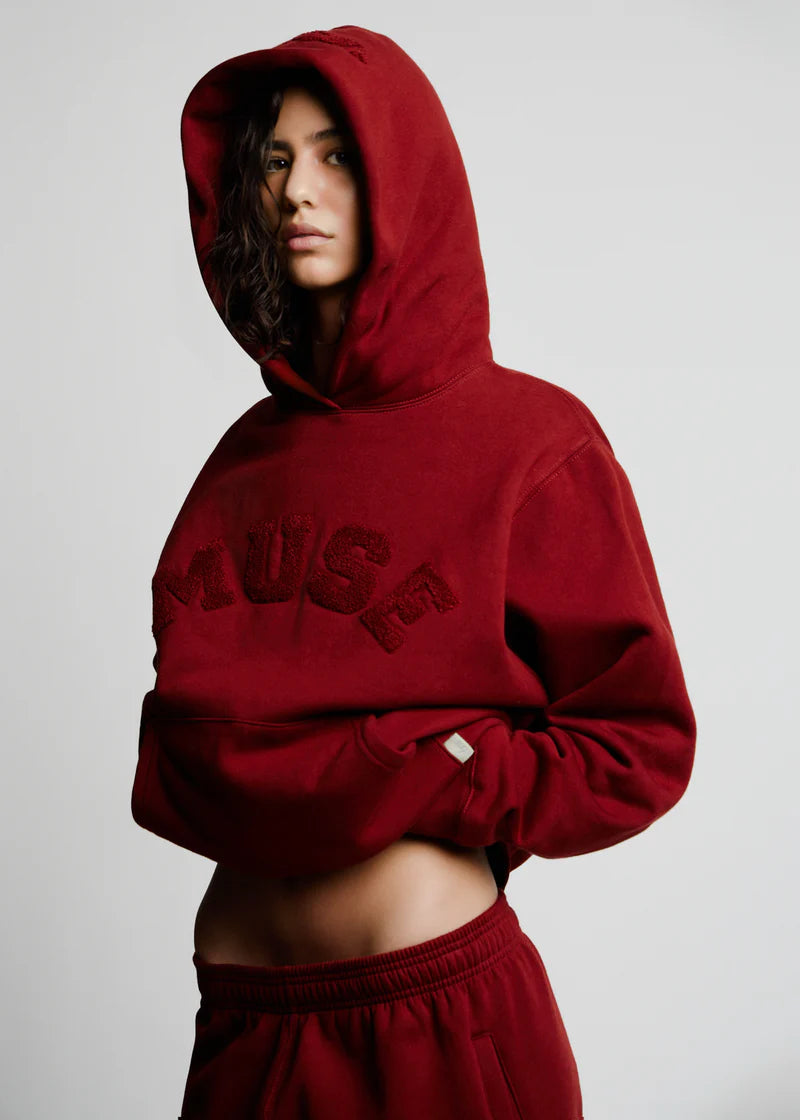 Muse Heavyweight Chenille Hoodie - Wine