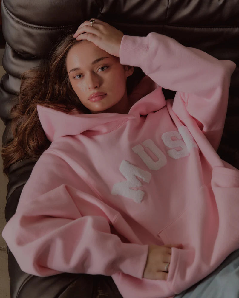 Heavyweight Chenille Hoodie - Petal