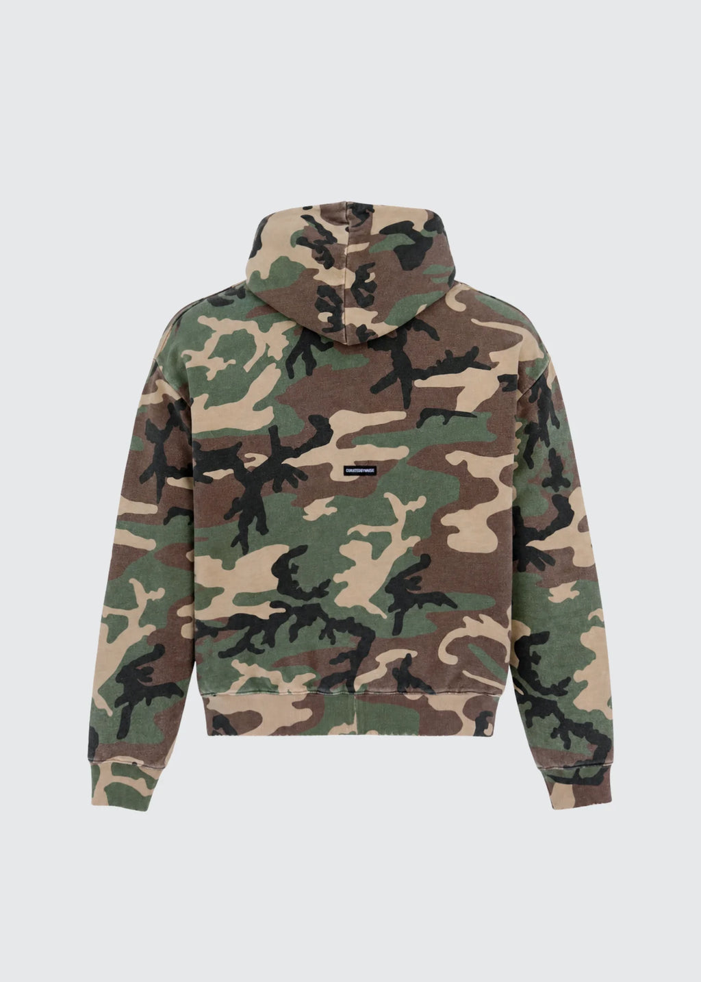 French Terry Zip Up Hoodie - Woodland Camo