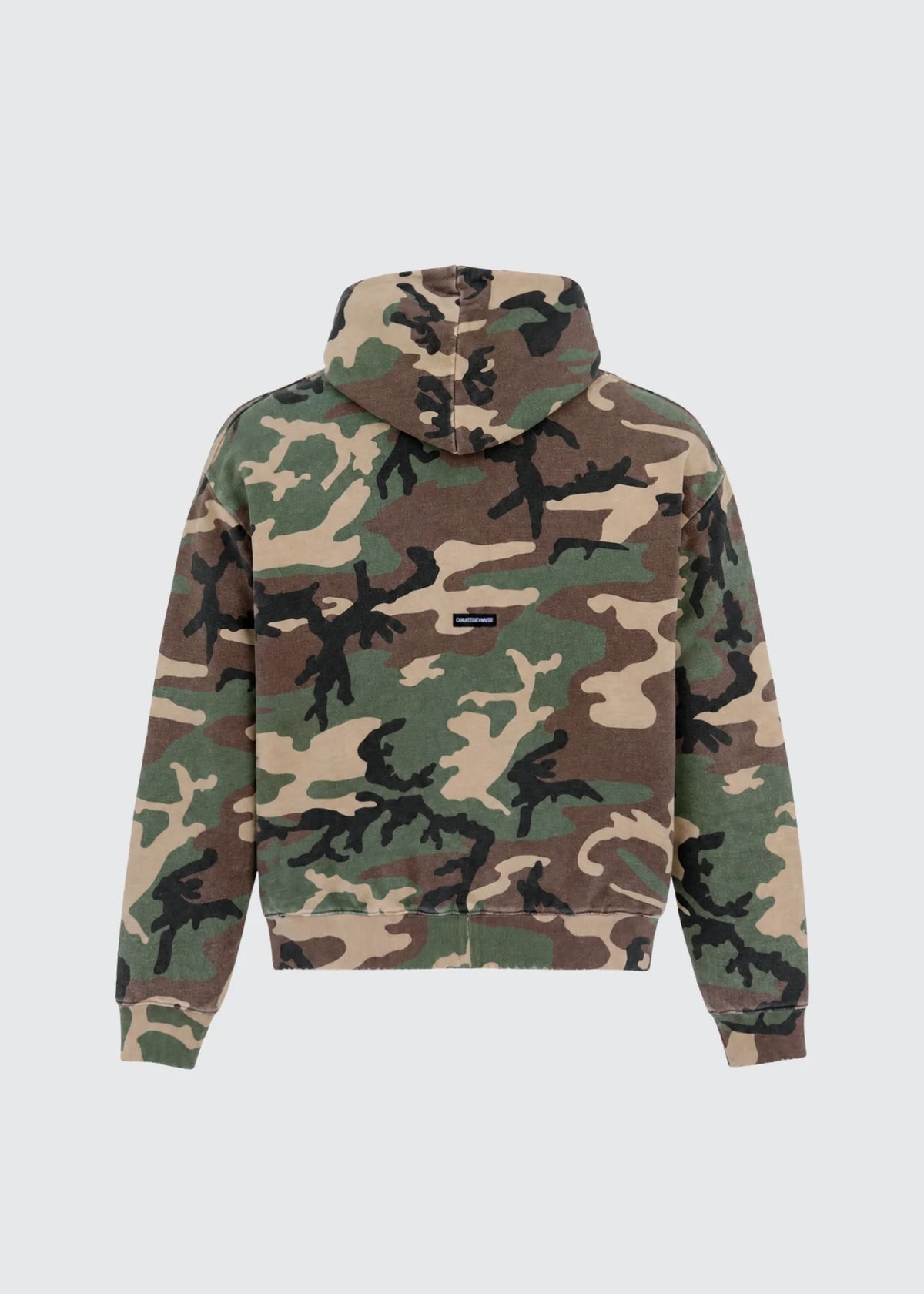 French Terry Zip Up Hoodie - Woodland Camo