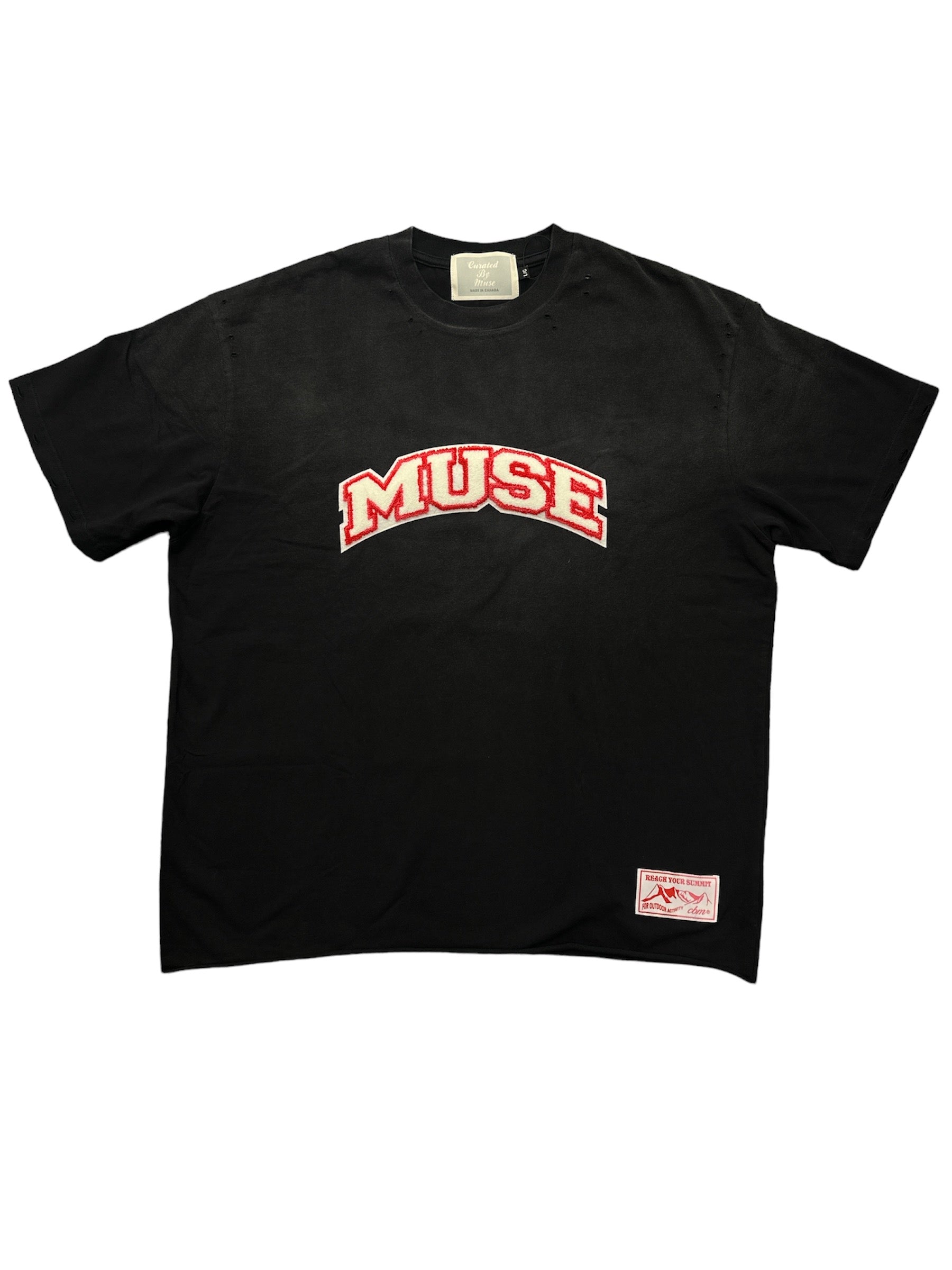 Muse OG T-Shirt - Distressed Red & Black